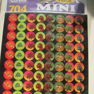 Eureka Paper Magic Group 704 Dinosaur Mini Motivational Stickers Older Product!